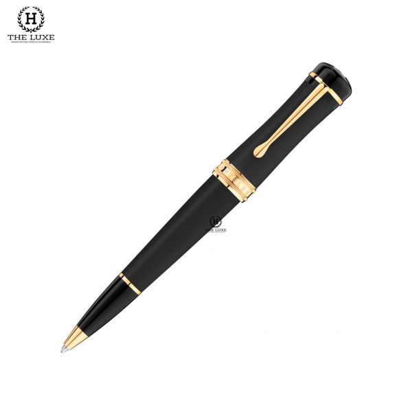 Bút Montblanc Đen Lì Viền Vàng