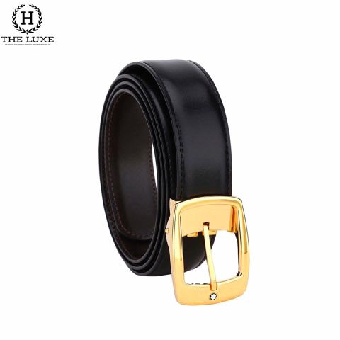  Belt Montblanc Khóa Vuông Vàng 