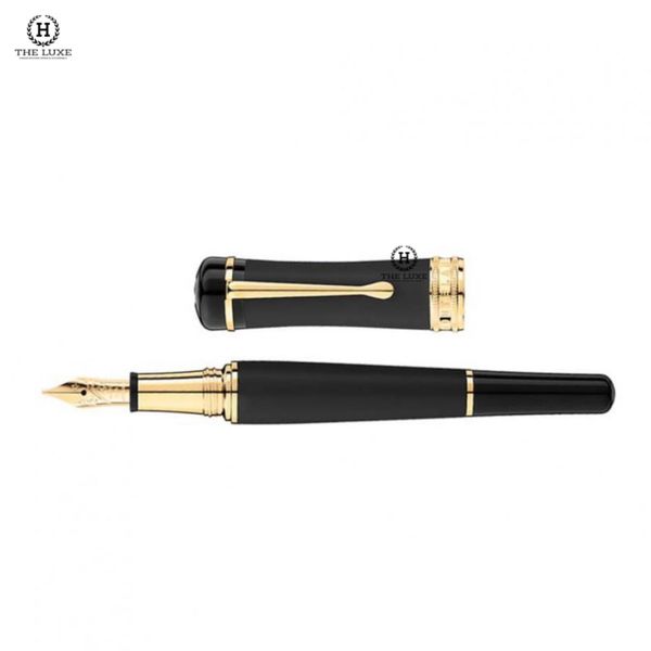 Bút Montblanc Đen Lì Viền Vàng