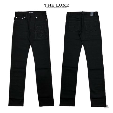  Quần Jeans Dior Đen Thêu Đùi 