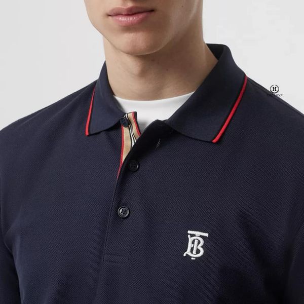 Polo Burberry Navy Thêu TB