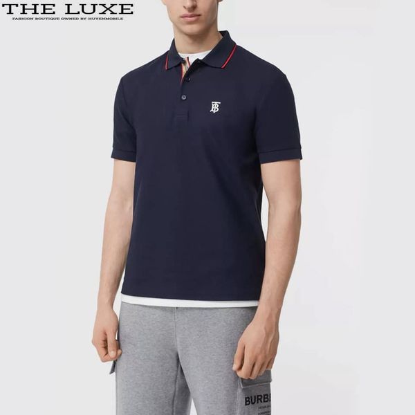 Polo Burberry Navy Thêu TB