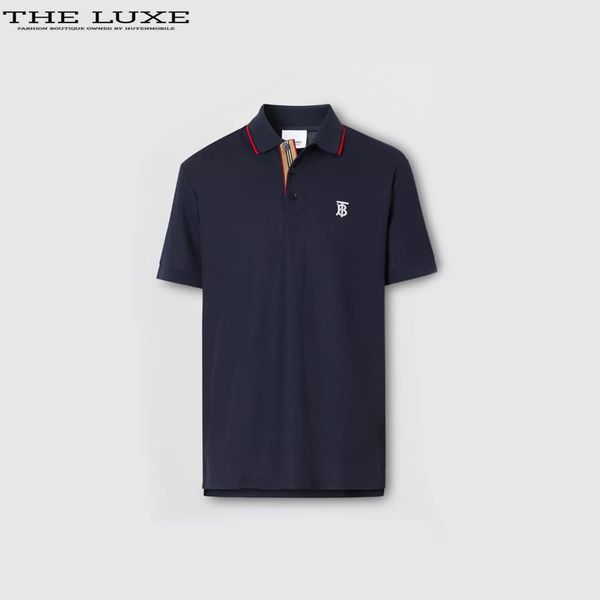 Polo Burberry Navy Thêu TB