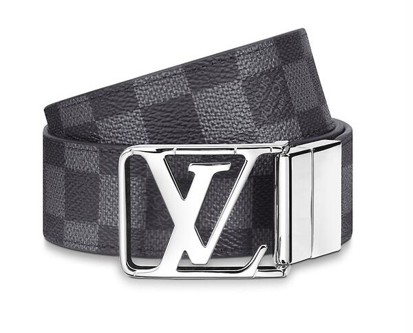 Belt Louis Vuitton City Reversible Damier đen ghi