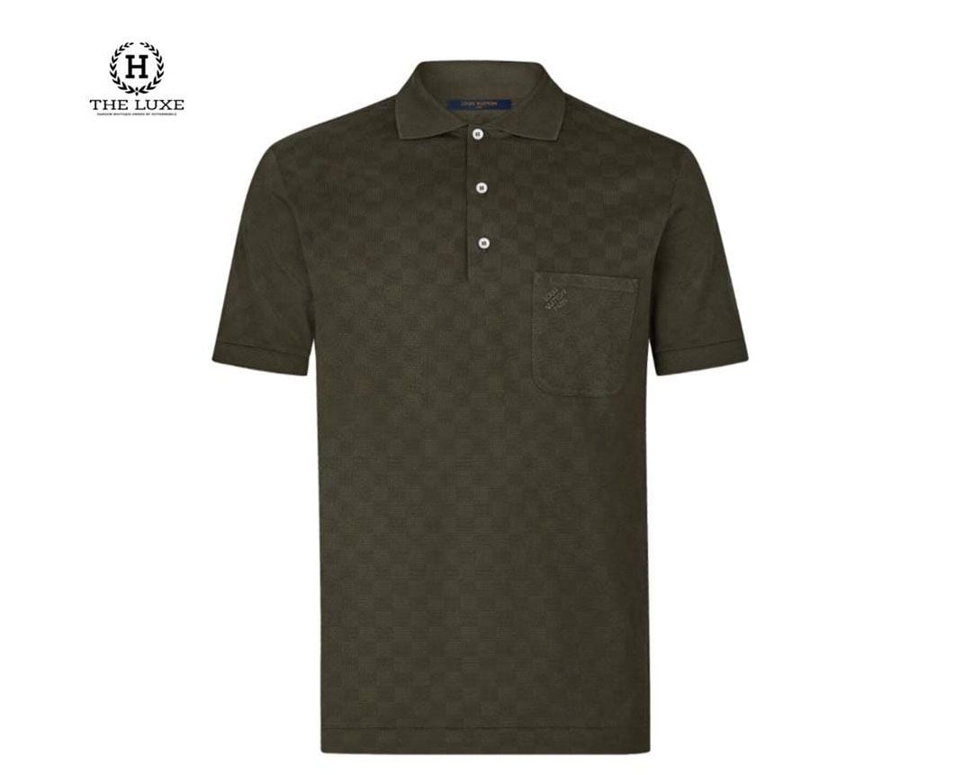 Polo Louis Vuitton Damier ẩn xanh rêu