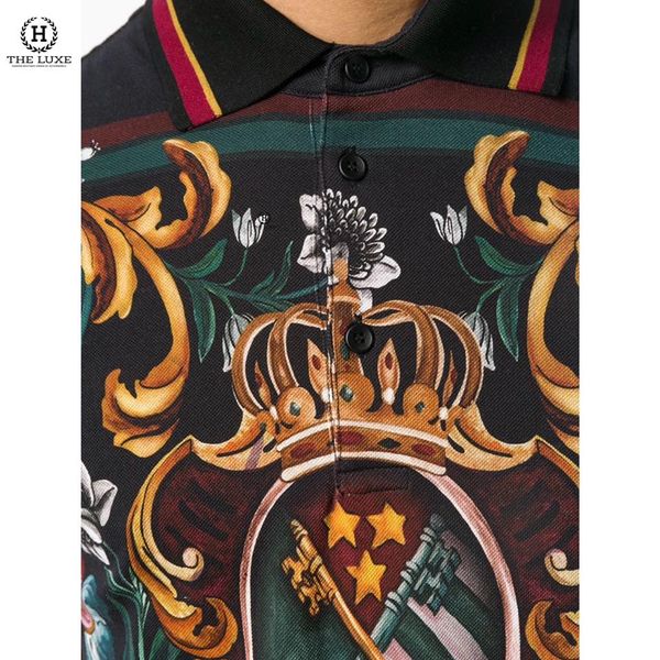 Polo Dolce & Gabbana Nhiều Họa Tiết Hai Khóa