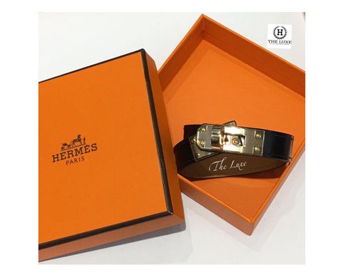  Hemes Kelly double Bracelet black gold 