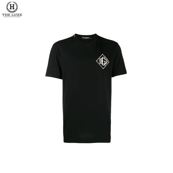 T-shirt Dolce & Gabbana Đen Thêu Tag Ngực