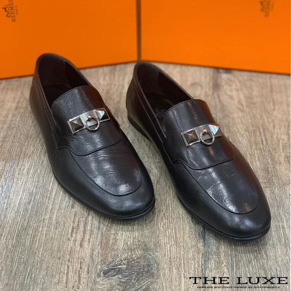 Loafer Hermes Irving Khóa Trắng