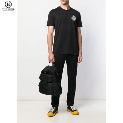  T-shirt Dolce & Gabbana Đen Thêu Tag Ngực 