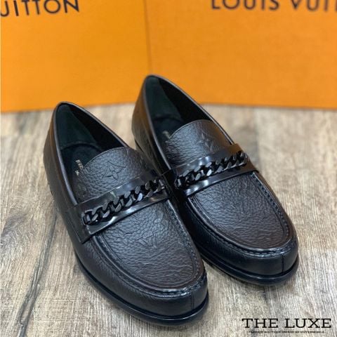  Loafer Louis Vuitton Major Đen Mono Ẩn 