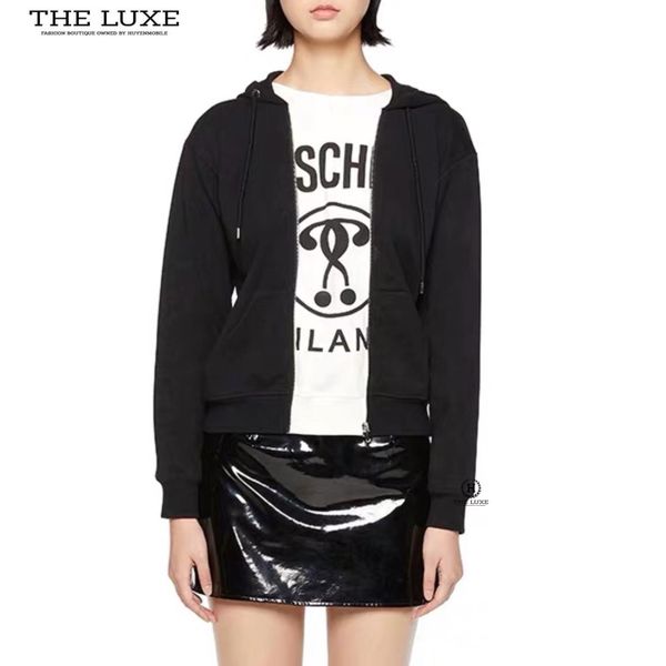 Áo Nỉ Hoodie Moschino Họa Tiết Chữ Zippy