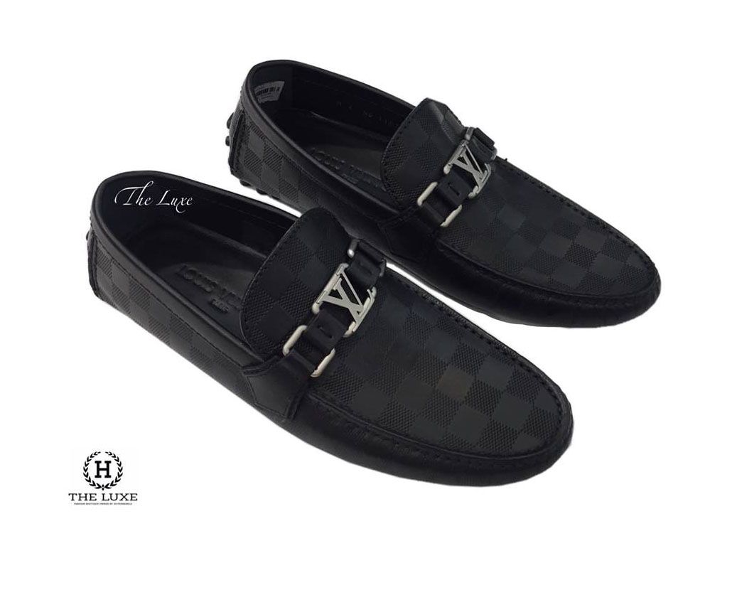 Louis Vuitton Hockenheim Black Damier Moccasins