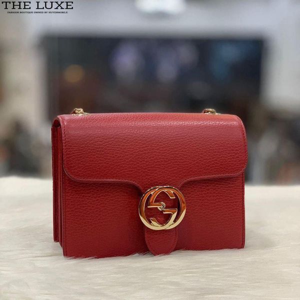 Túi Nữ Gucci Interlocking Leather