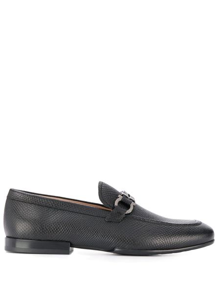 Loafer Salvatore Ferragamo Đen Vân Da Rắn