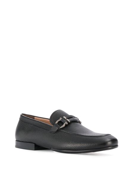 Loafer Salvatore Ferragamo Đen Vân Da Rắn