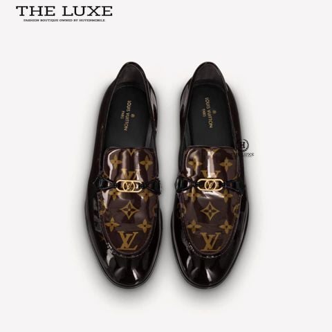  Loafer Louis Vuitton Laceup Mono Nâu Vàng 