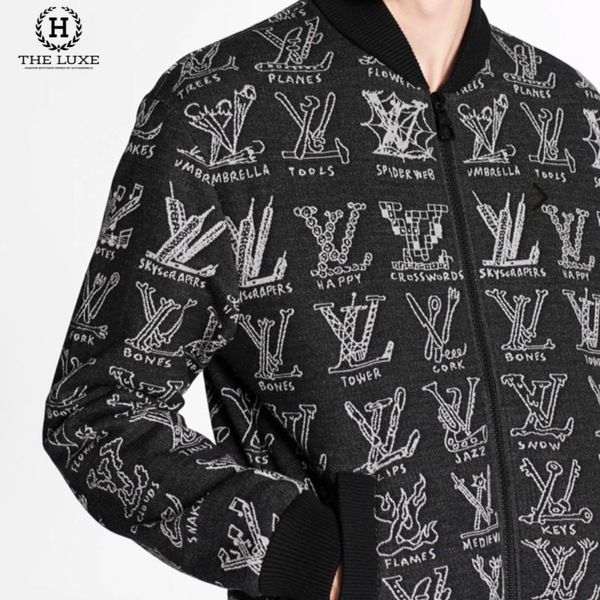 Áo Khoác Nỉ Louis Vuitton Họa Tiết LV Cartoon