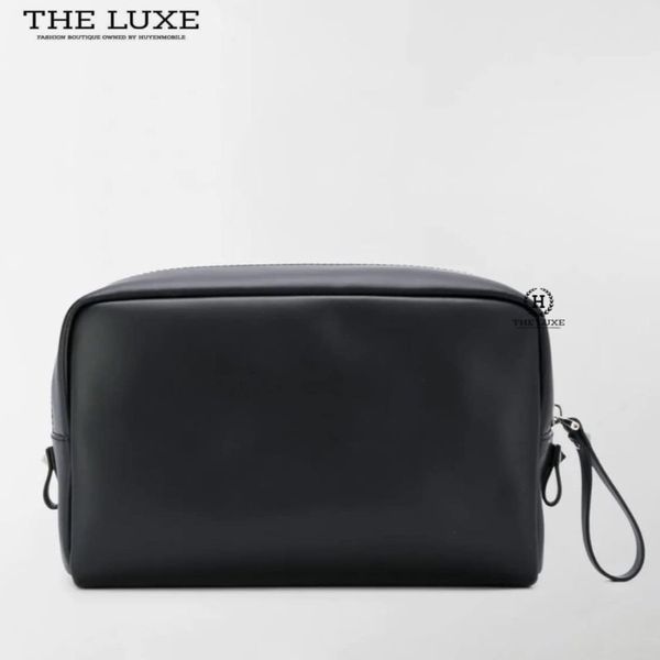 Washbag Valentino Đen Chữ VLTN Trắng