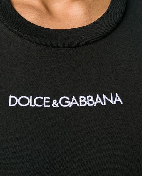 T - Shirt Dolce & Gabbana đen thêu chữ trắng ngực