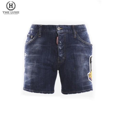  Quần Short Jeans Dsquared2 Xanh Thêu Tag Canada Đùi 