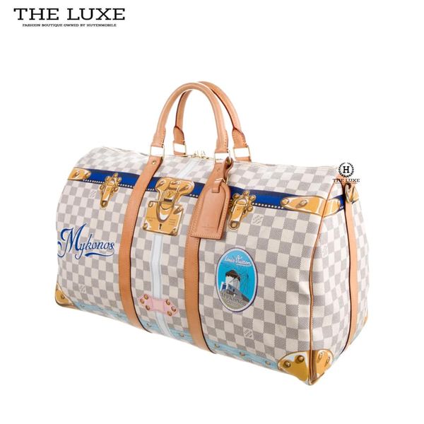 Keepall Louis Vuitton Damier Nhiều Tag