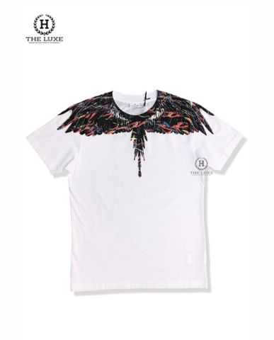  T-shirt Marcelo Burlon Trắng Cánh Chim Nhiều Màu 