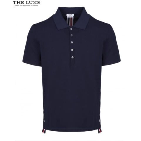  Polo Thom Browne Xanh Navy Vạt Khuy 