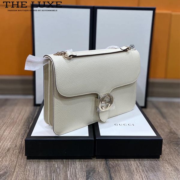 Túi Nữ Gucci Dollar Calfskin Interlocking GG Shoulder Bag