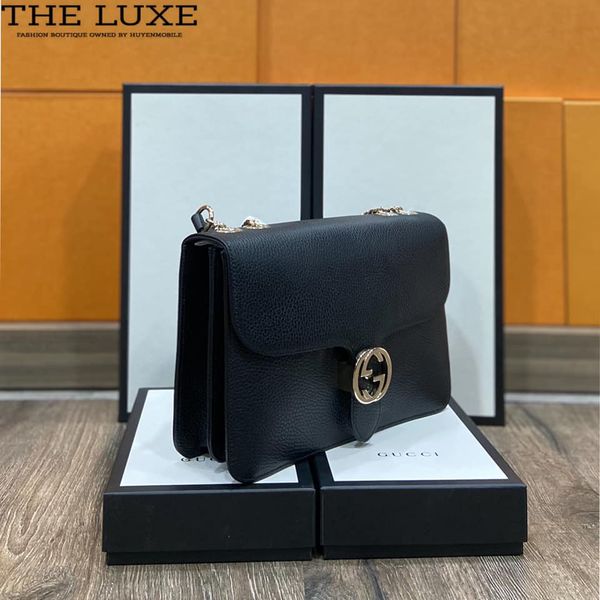 Túi Nữ Gucci Dollar Calfskin Interlocking GG Shoulder Bag