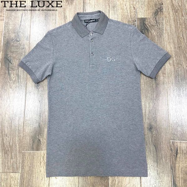 Polo Dolce Ghi Xám Tag DG Ngực