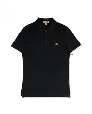  Polo Burberry đen logo ngựa sắt vàng 