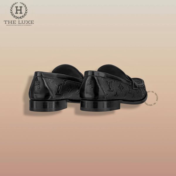 Loafer Louis Vuitton Share Da Đen Sần Vân Mono