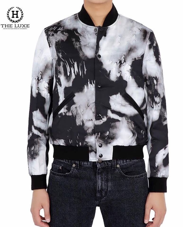 Áo khoác Bomber Saint Laurent Tie Dye Varsity