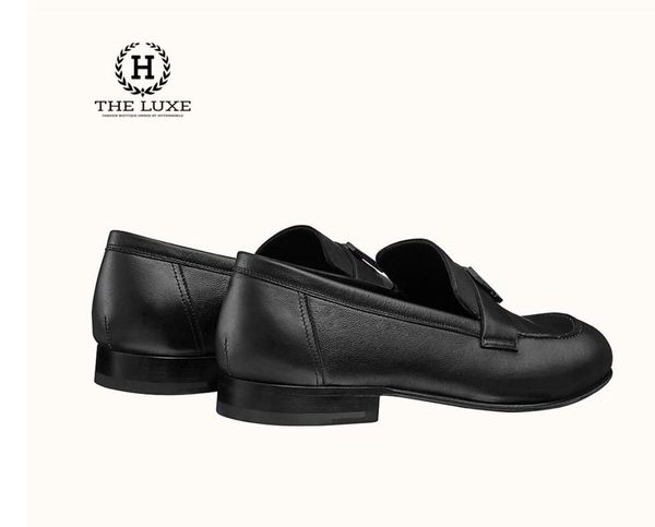 Loafer Hermes Paris tag đen lì