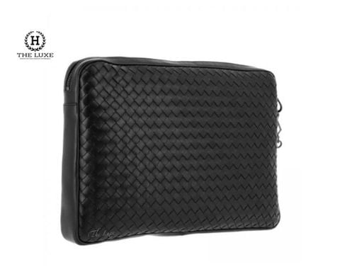  Clutch Bottega Veneta Kasai đen có quai 