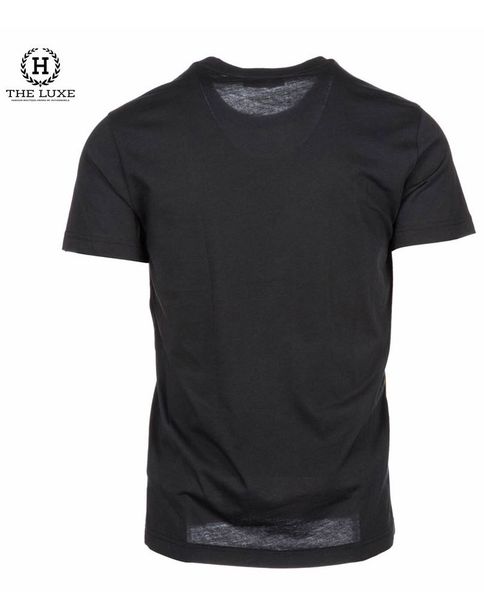 T-Shirt Versace Jean đen họa tiết vàng