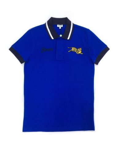  Polo Kenzo Xanh Coban Thêu Hổ Vàng 