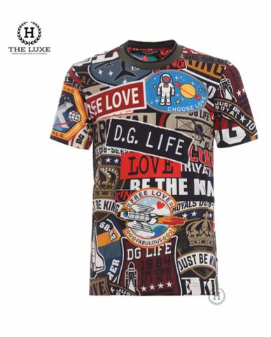  T-shirt  Dolce & Gabbana  Militar Patch new ss2019 