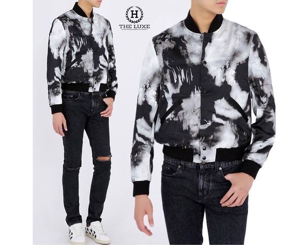 Áo khoác Bomber Saint Laurent Tie Dye Varsity