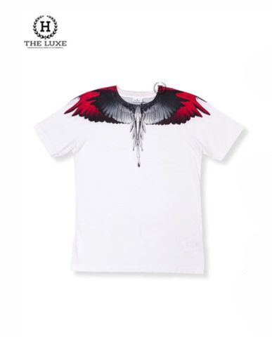  T-shirt Marcelo Burlon Trắng Chim Ghi 