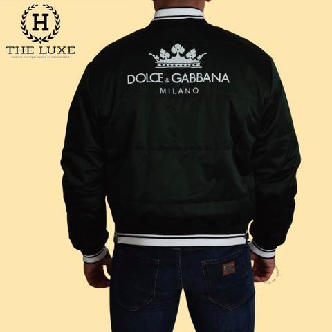  Áo Khoác Dolce & Gabbana Đen Họa Tiết Hãng 