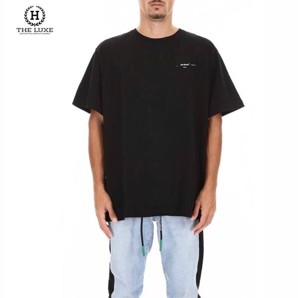 T-shirt OFFWhite đen xanh trời lưng