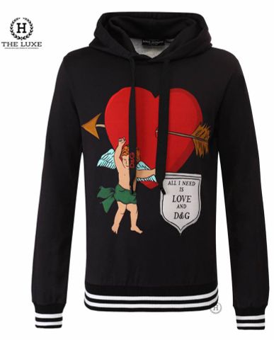  Hoodie Dolce & Gabbana Printed With Hood đen 