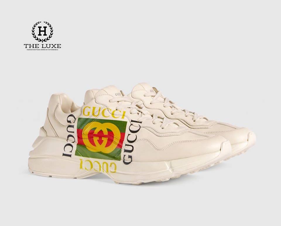 Sneaker Rhyton Gucci Logo Leather