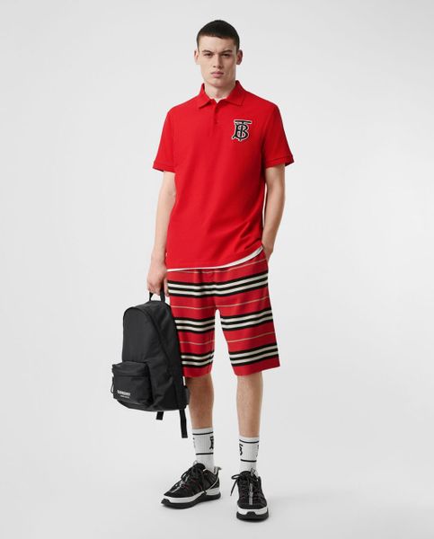 Polo Burberry Đỏ Thêu Tag Ngực TB