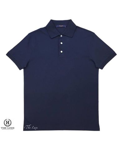  Polo Louis Vuitton xanh navy tag ngực 