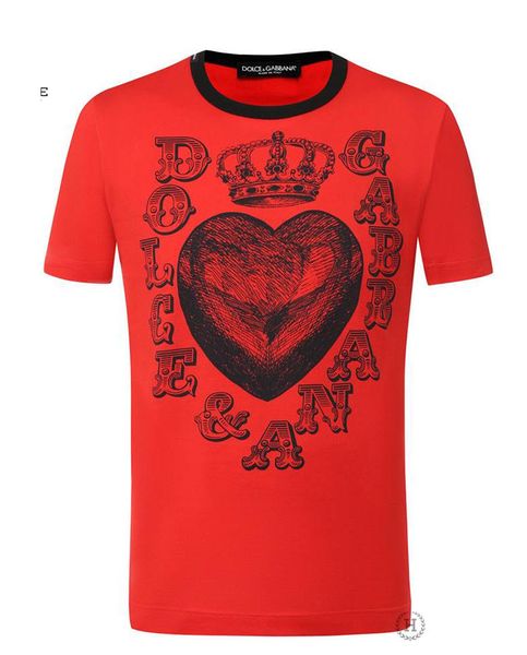 T-Shirt Dolce & Gabbana đỏ tim đen Vương miệng