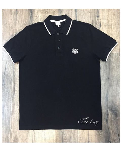 Polo KENZO đen tag ngực