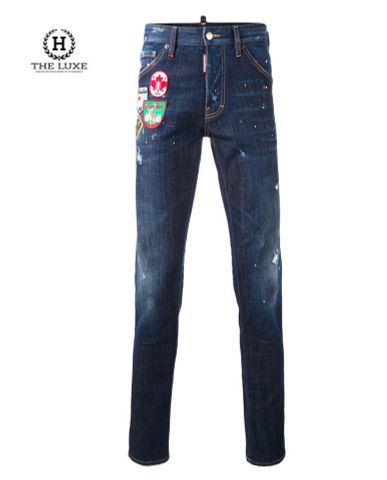  Jeans Dsquared2 Thêu Tag Hông 